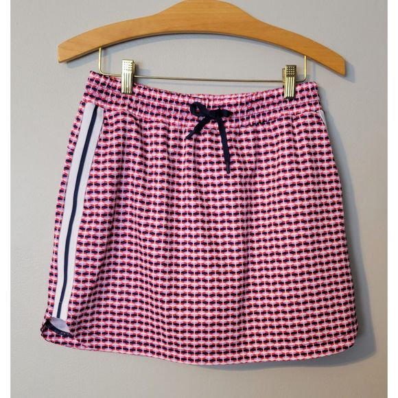 Lady Hagan Off to the Races Red/White/Blue Print Mini Golf Tennis Skort Size S - Picture 1 of 8